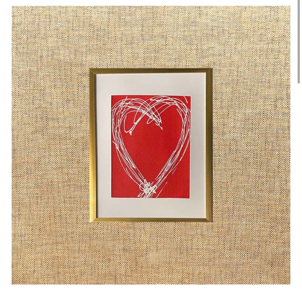 Tomato Red heart painted exclusively for Pencil and Paper Co.
